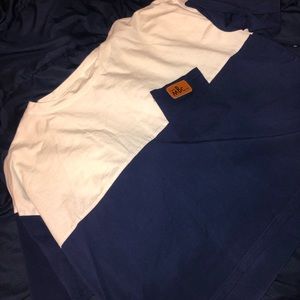 very cute blue and chore cropped tee